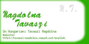 magdolna tavaszi business card